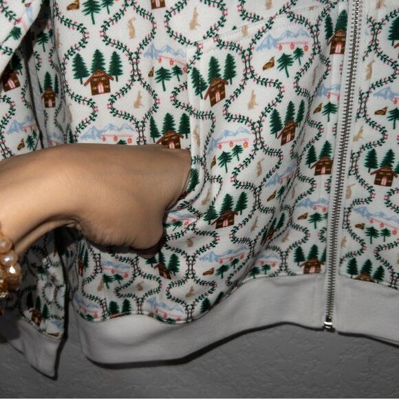 NWT Hill House White Ski Chalet All-Gender Teddy Zip Up Size‎ Large - Picture 4 of 9